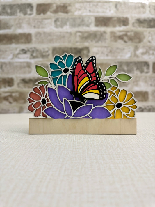 Butterfly Flowers Insert