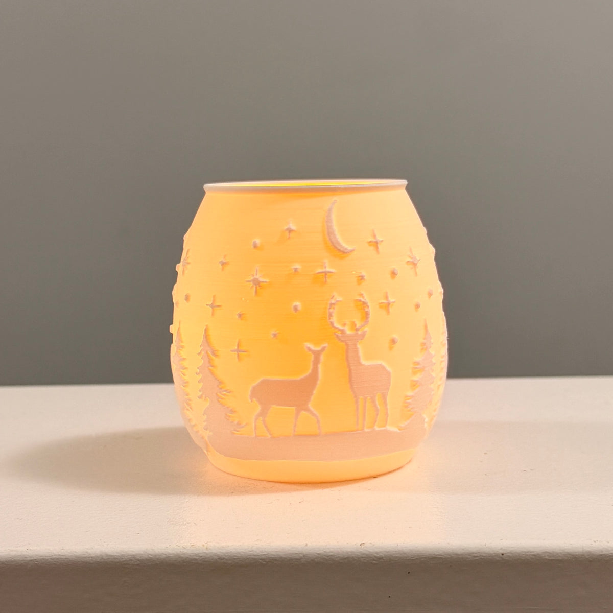 Christmas Luminaries – Nativity, Reindeer & Santa Village 3D Printed
