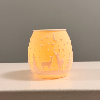 Christmas Luminaries – Nativity, Reindeer & Santa Village 3D Printed