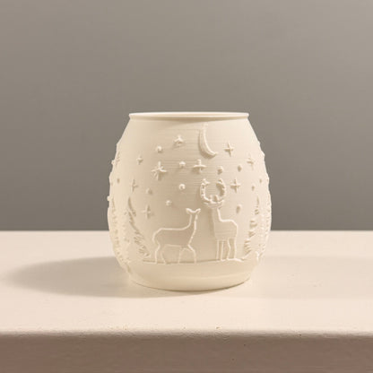 Christmas Luminaries – Nativity, Reindeer & Santa Village 3D Printed
