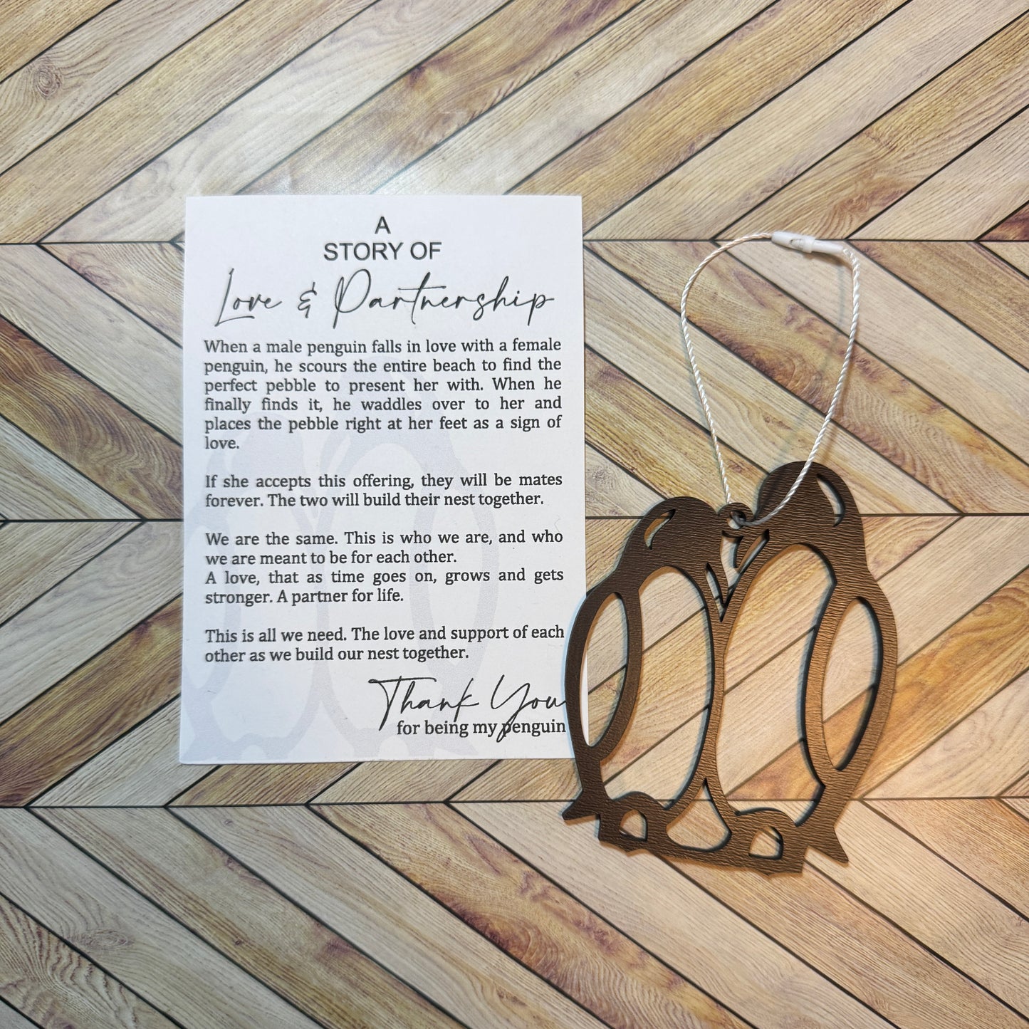 Penguin Love Ornament | Symbol of Lifelong Love & Partnership