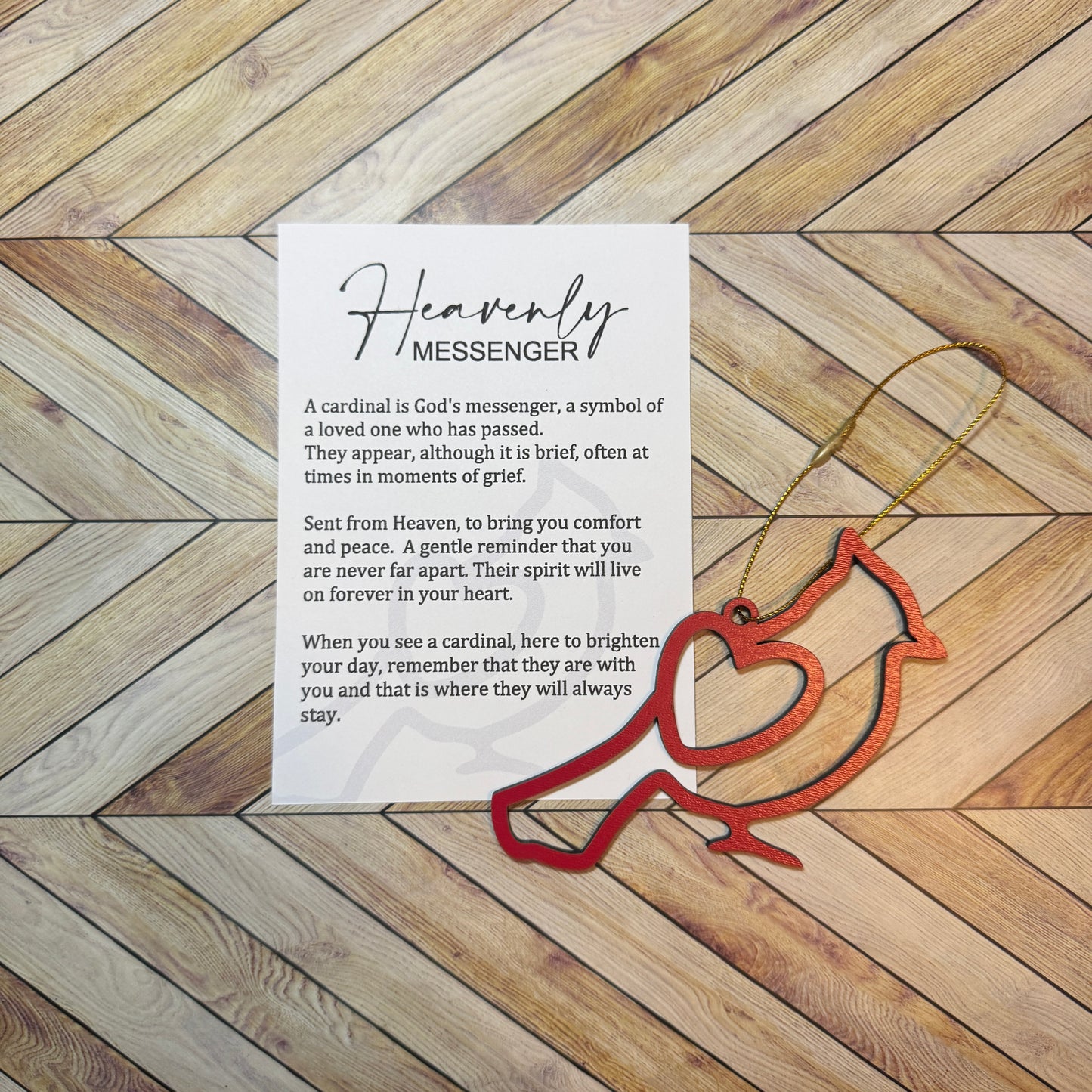 Cardinal Memorial Ornament | A Heavenly Messenger of Love and Remembrance