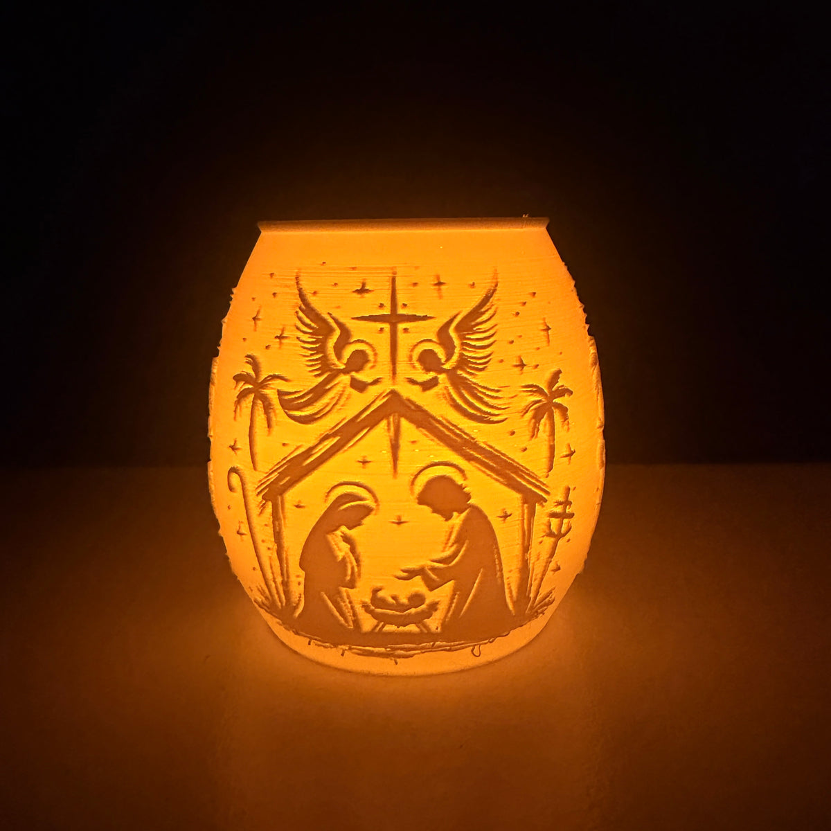 Christmas Luminaries – Nativity, Reindeer & Santa Village 3D Printed