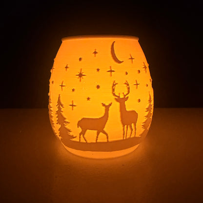 Christmas Luminaries – Nativity, Reindeer & Santa Village 3D Printed