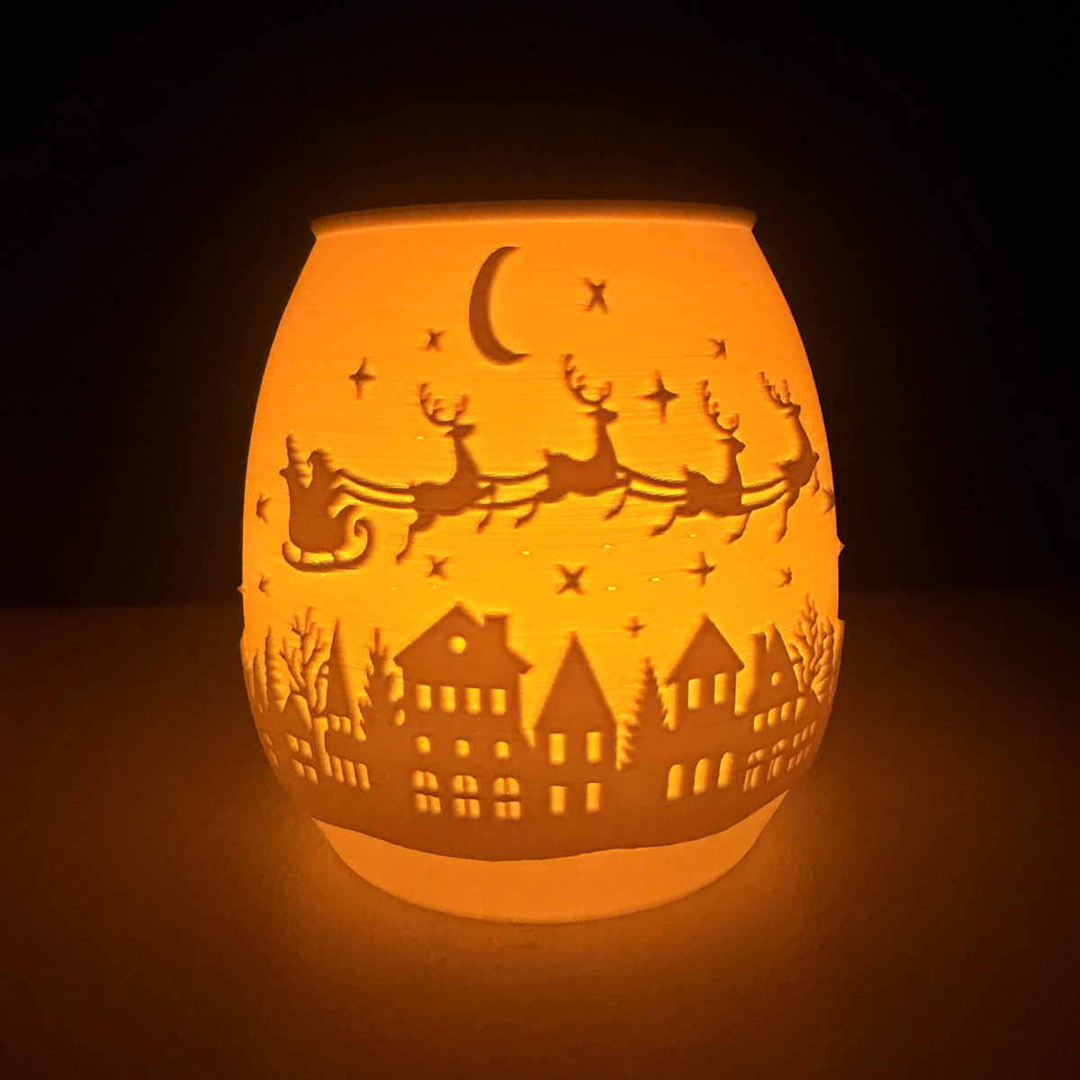 Christmas Luminaries – Nativity, Reindeer & Santa Village 3D Printed