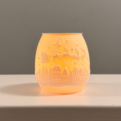 Christmas Luminaries – Nativity, Reindeer & Santa Village 3D Printed