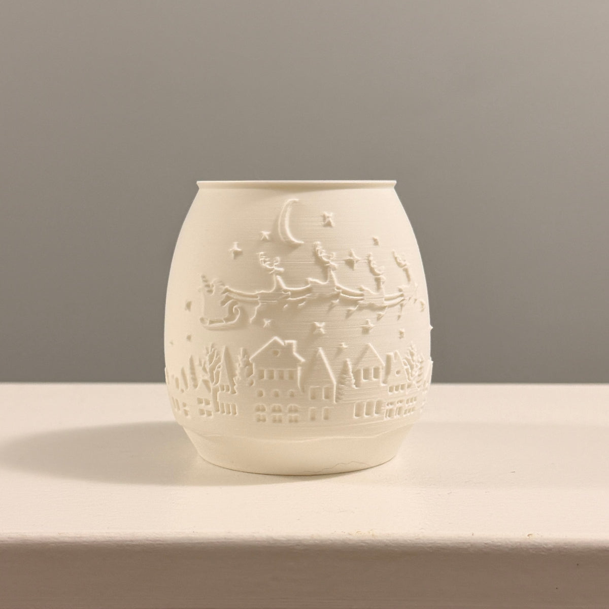 Christmas Luminaries – Nativity, Reindeer & Santa Village 3D Printed